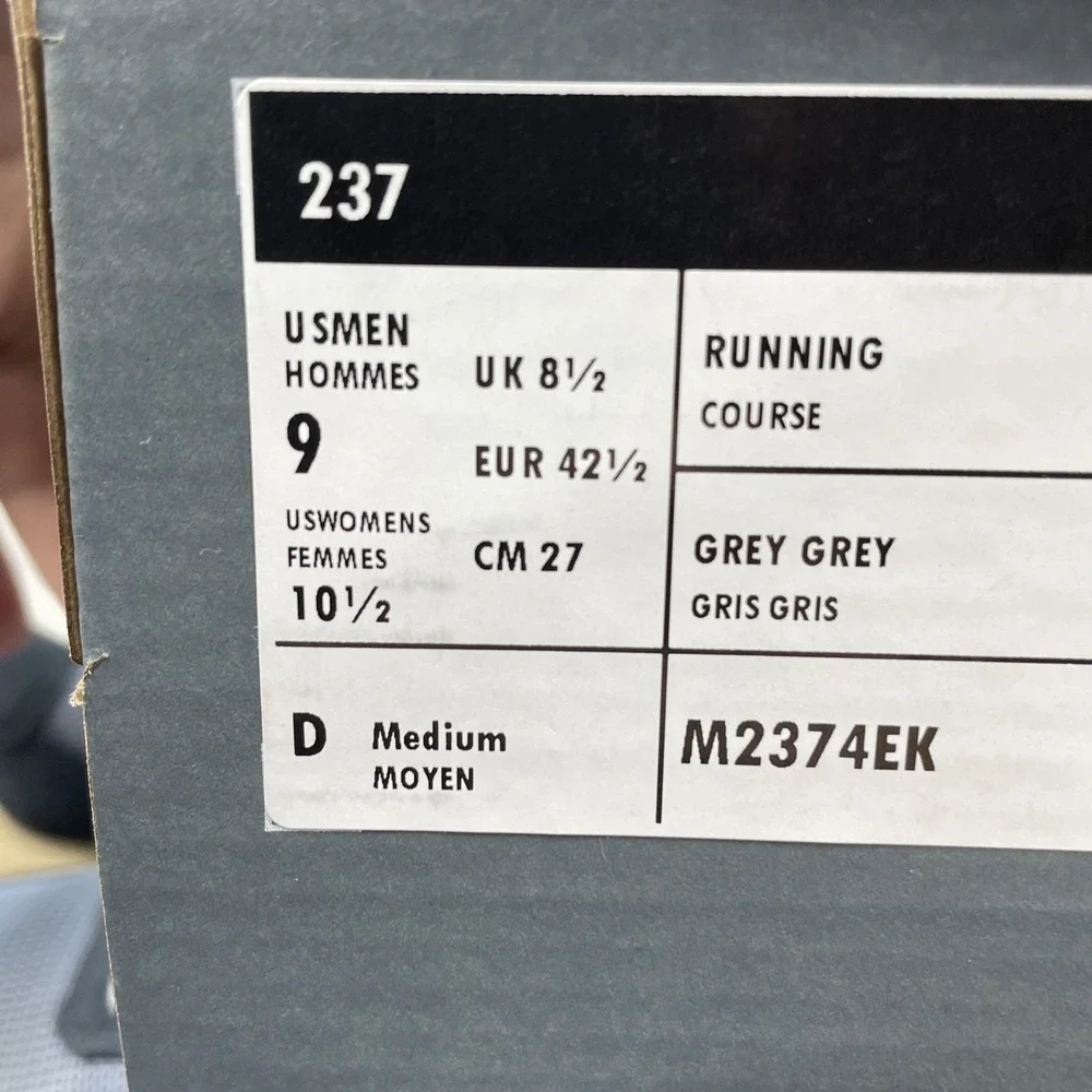 New Balance 237 Running Shoes Sneakers Men's Size 9 Grey / Blue / White M2374EK
